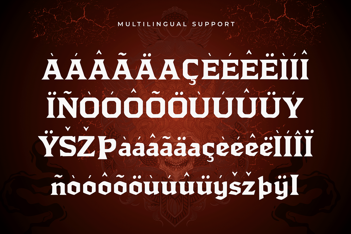 Gotharion - Modern Blackletter Font, a Blackletter Font by overlaytemplates (Photo 5 of 5)