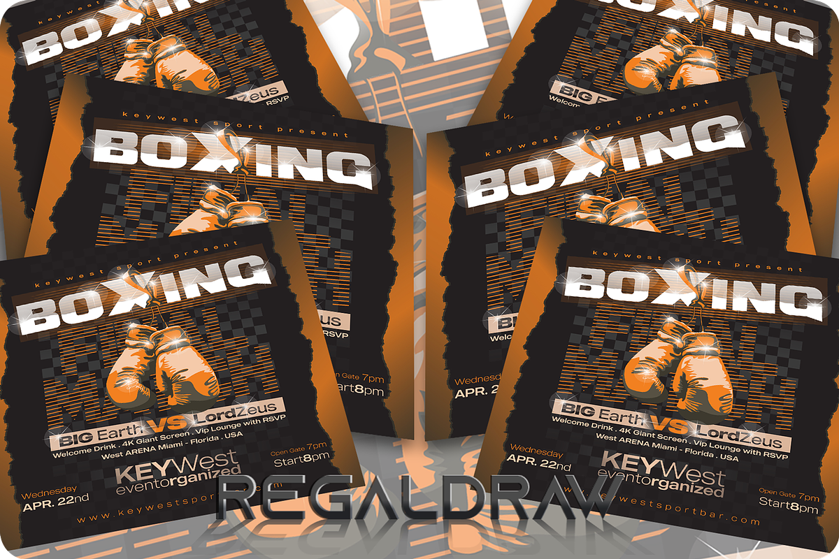 Boxing Final Match Sport Event Flyer, a Flyer Template by regalDRAW (Photo 4 of 4)