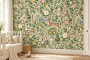 Enchanted Garden Seamless Wallpaper, a Wallpaper Graphic by by creative paper (Thumbnail 12 of 15)