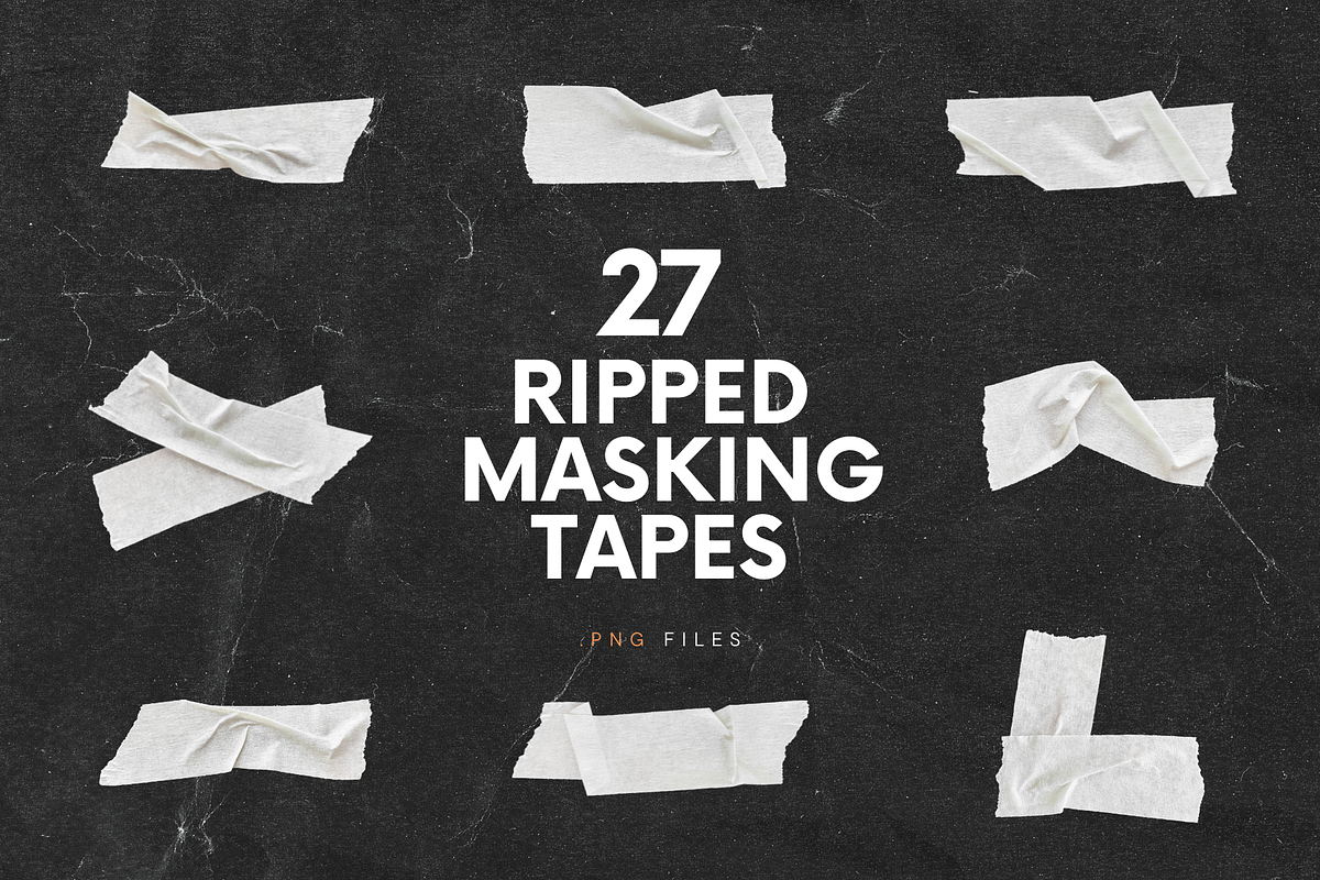27 Textured Pipped Masking Tapes, a Texture Graphic by Ksuview (Photo 1 of 8)