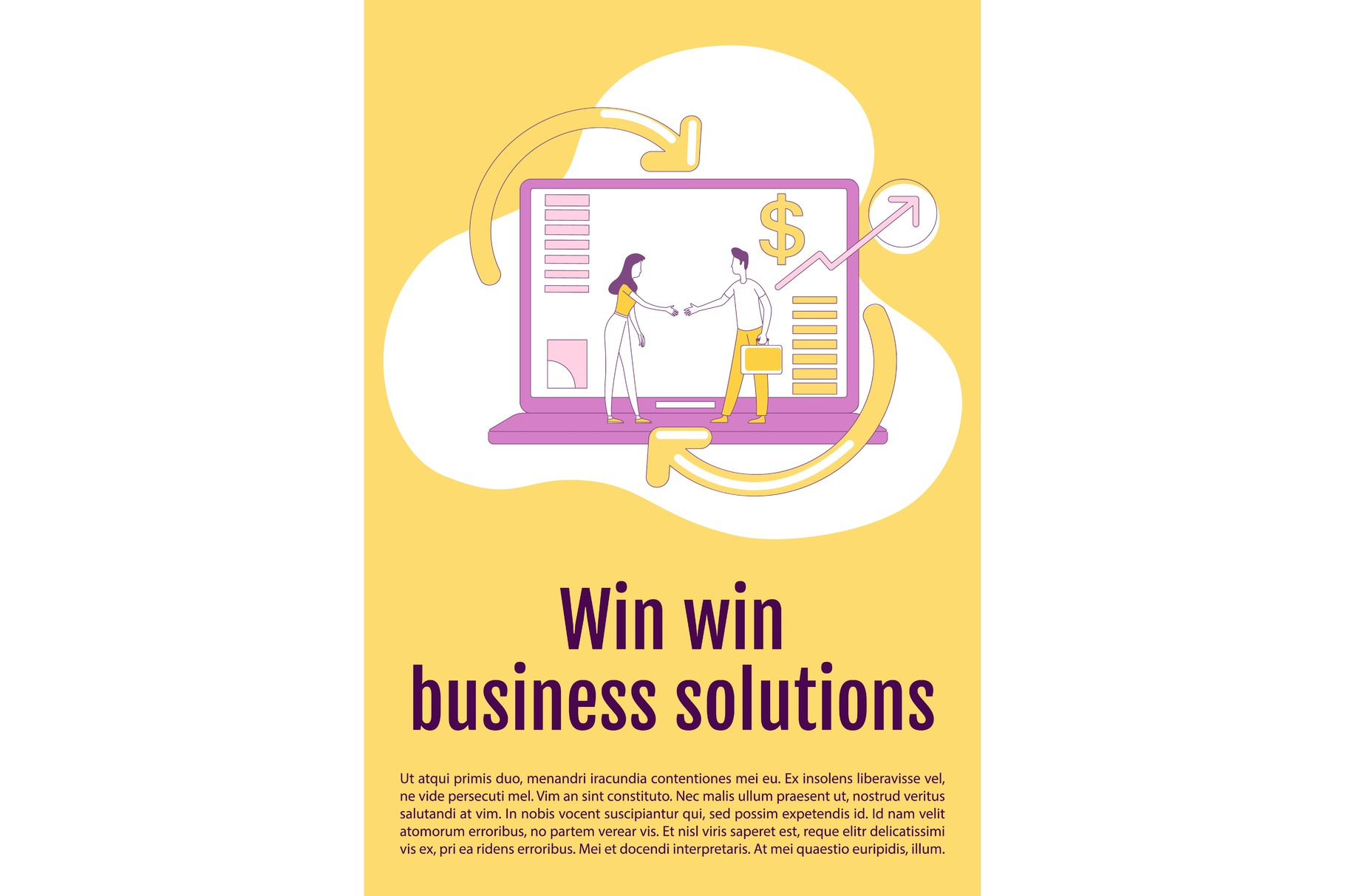 Win win business solution poster, a Flyer Template by IMG visuals ...