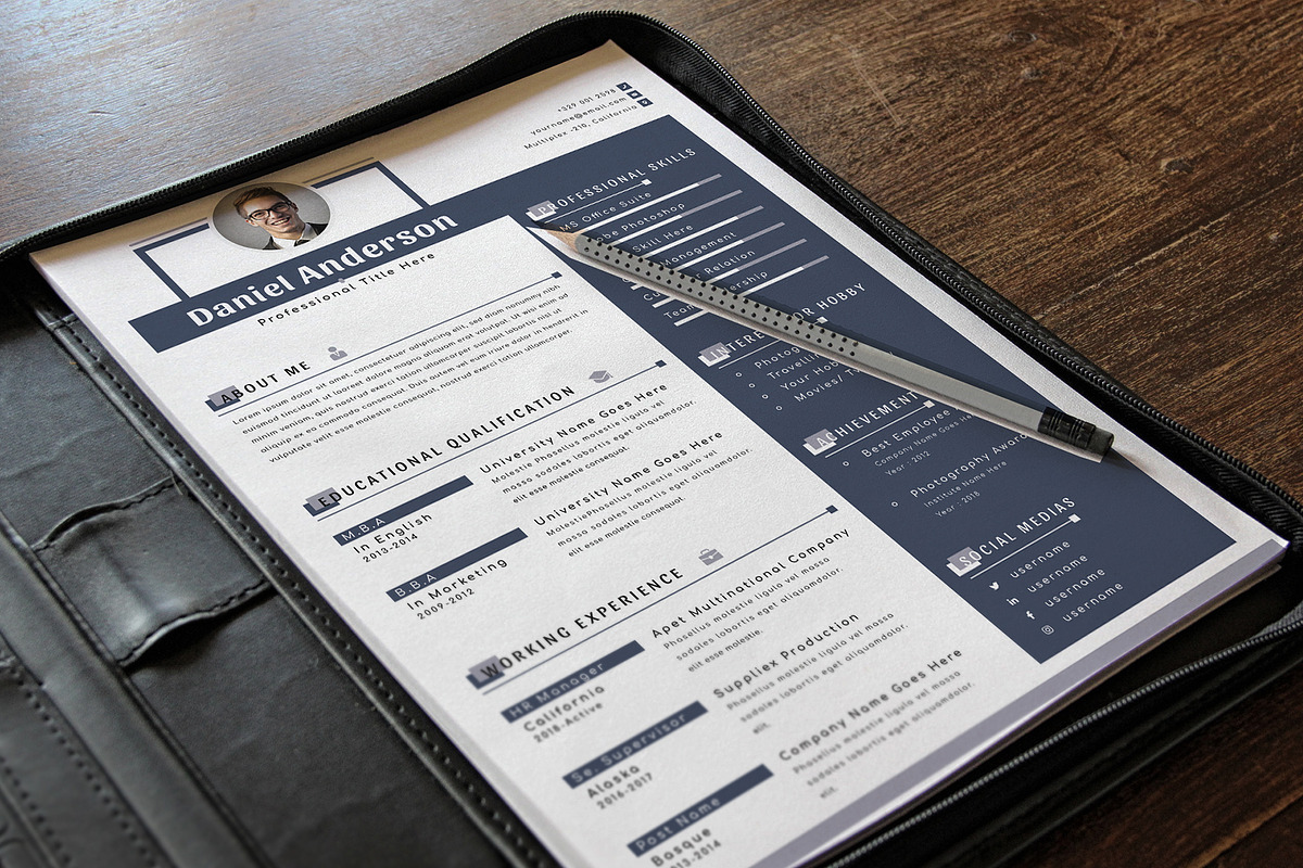 Resume Cv Template Word Apple Pages, a Resume Template by Tbunny (Photo 3 of 6)