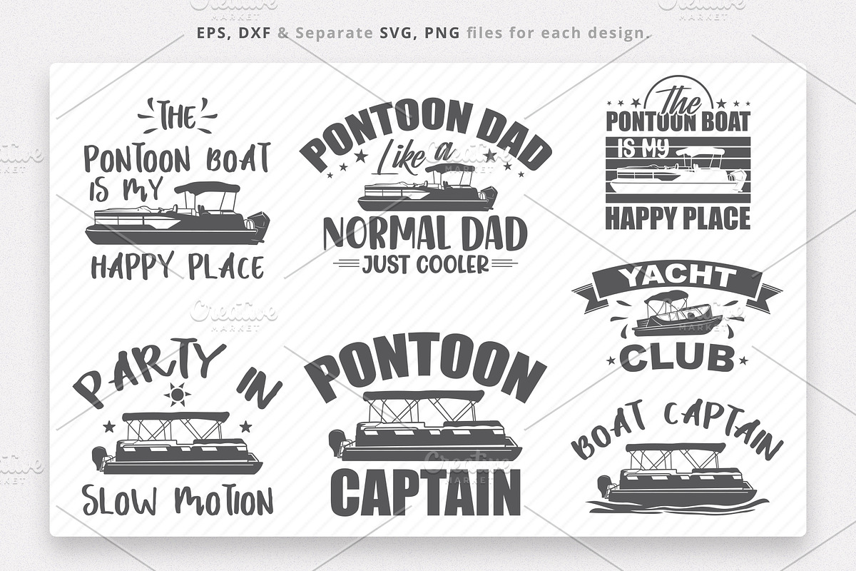 Pontoon Boat SVG Bundle, Boat Party, a Graphic by Dahuk Design