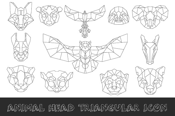 Animal Low Poly Head Icon