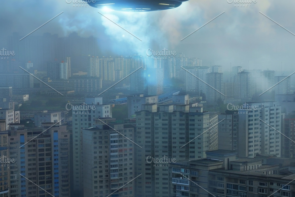 97 UFO objects flying in the sky, a Transportation Photo by Handmadefont (Photo 66 of 101)