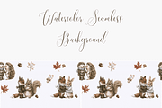 Seamless Woodland Animals Autumn, a Pattern Graphic by Pati Charm Studio (Thumbnail 3 of 6)