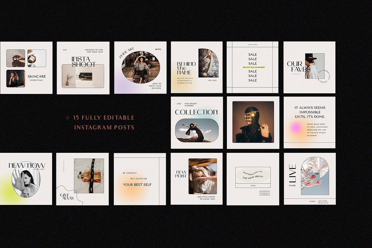 Instagram Posts & Stories CANVA & PS, a Social Media Template by Signture Muse Design (Photo 7 of 10)