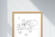 Halloween coloring book pages, an Animal Illustration by pictures for you (Thumbnail 4 of 7)