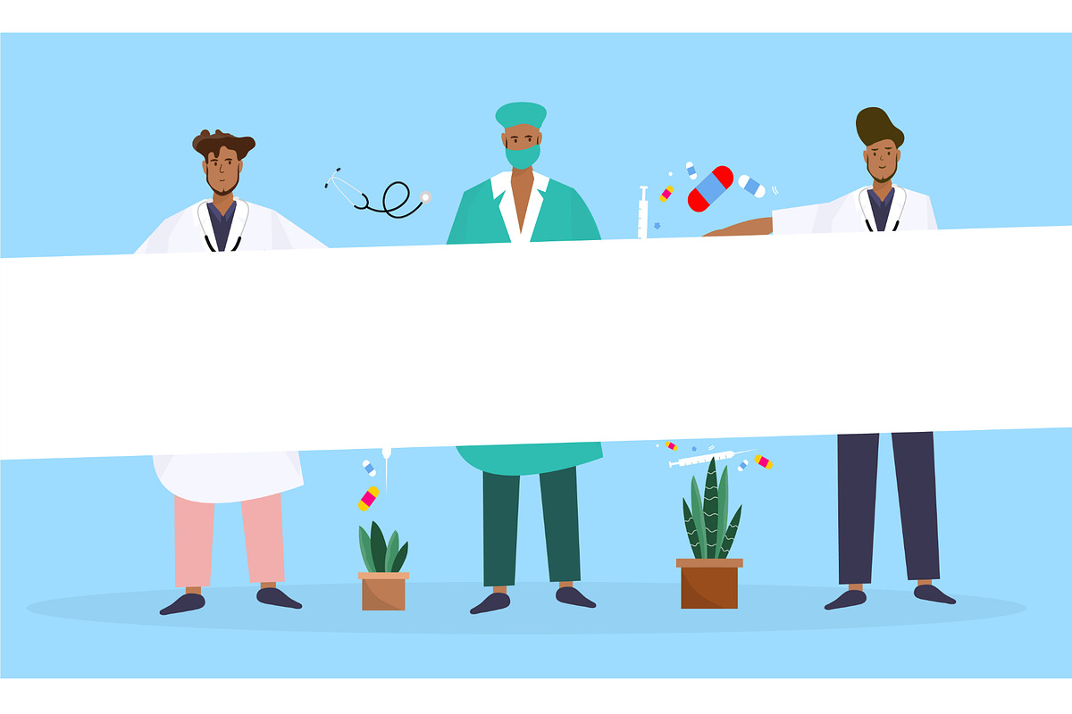 Doctor and nurses day vector bundle, a Healthcare Illustration by foxndeer (Photo 2 of 4)