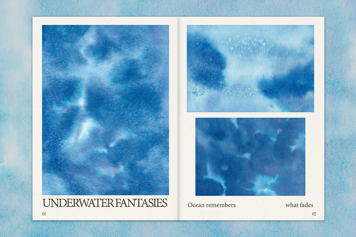 Muted Ocean –  Grunge Paper Textures, a Texture Graphic by lerinartstudio (Photo 6 of 10)
