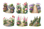 Flower Garden Pathway Clipart, an Illustration by Daily.Designs (Thumbnail 3 of 4)