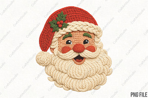 Santa Claus Crochet Christmas PNG, an Illustration by CraftArtStudio