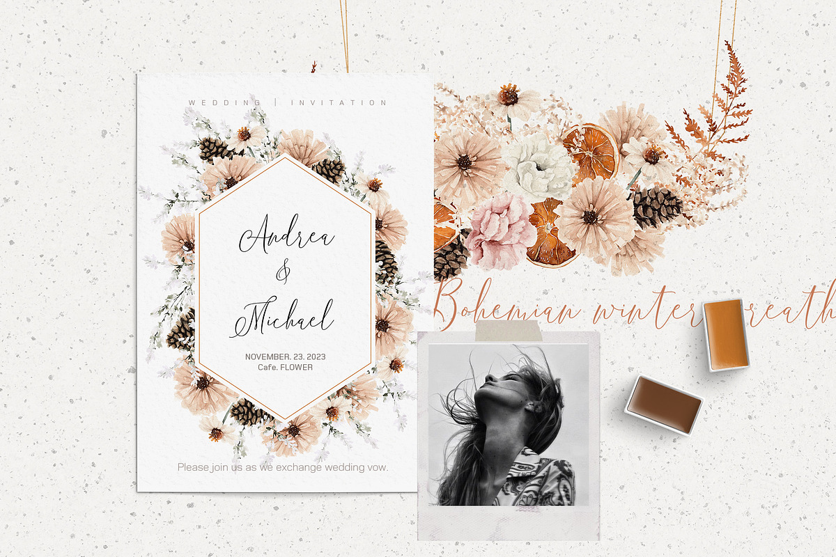 Watercolor flower - Winter Bohemian, an Illustration by Beigetime (Photo 9 of 13)