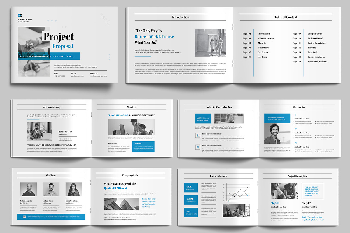 Project Proposal Layout, a Brochure Template by MightyDesign (Photo 1 of 9)