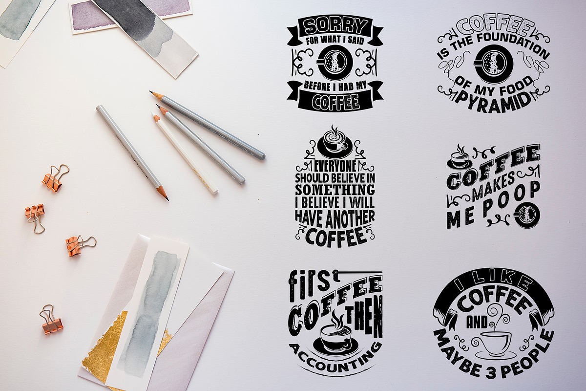 Coffee Quotes V8 SVG DXF PNG EPS, an Illustration by Tosca Digital (Photo 5 of 5)