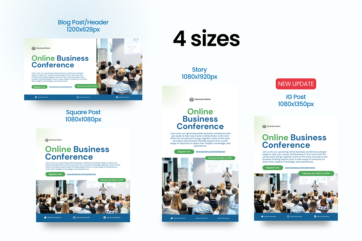 Social Media | IG, FB, LinkedIn, a Social Media Template by Studio B | Canva Template (Photo 4 of 12)