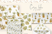SALE! Watercolor COZY BOHO set, an Illustration by Tiana Geo (Thumbnail 5 of 8)