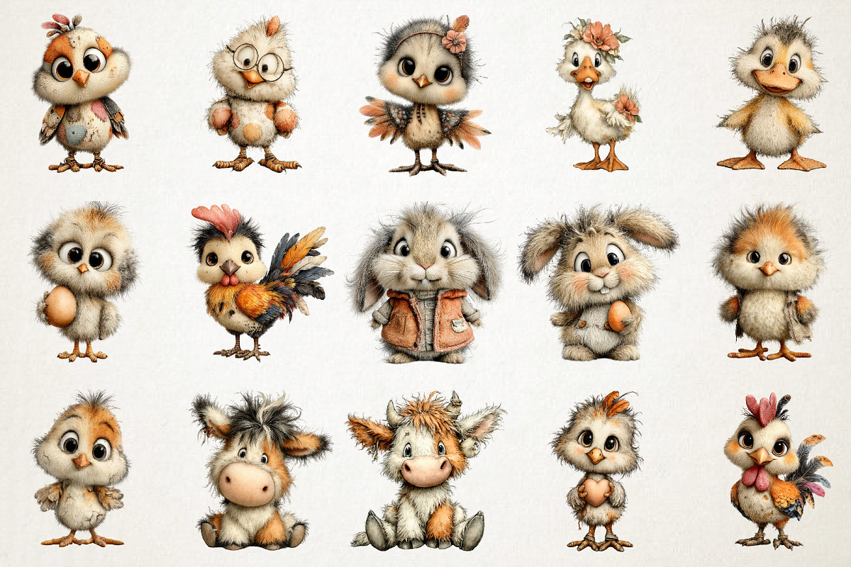 Cute Easter Farm Friends Png Clipart, an Animal Illustration by RobertsArt (Photo 4 of 6)