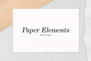 30 Paper Elements for Collages, an Object Graphic by designerbianca (Thumbnail 1 of 5)