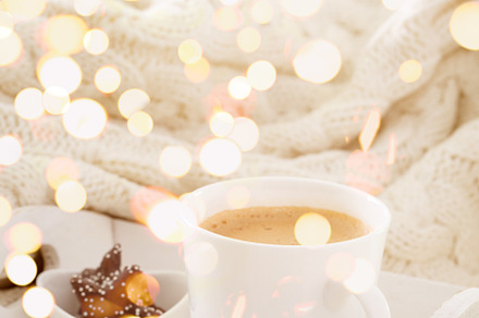 Hot beverage mug with chocolate cook, a Holiday Photo by Kate Molchanova