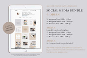 Canva Social Media Bundle - Modern, a Social Media Template by Her Creative Studio (Thumbnail 2 of 8)