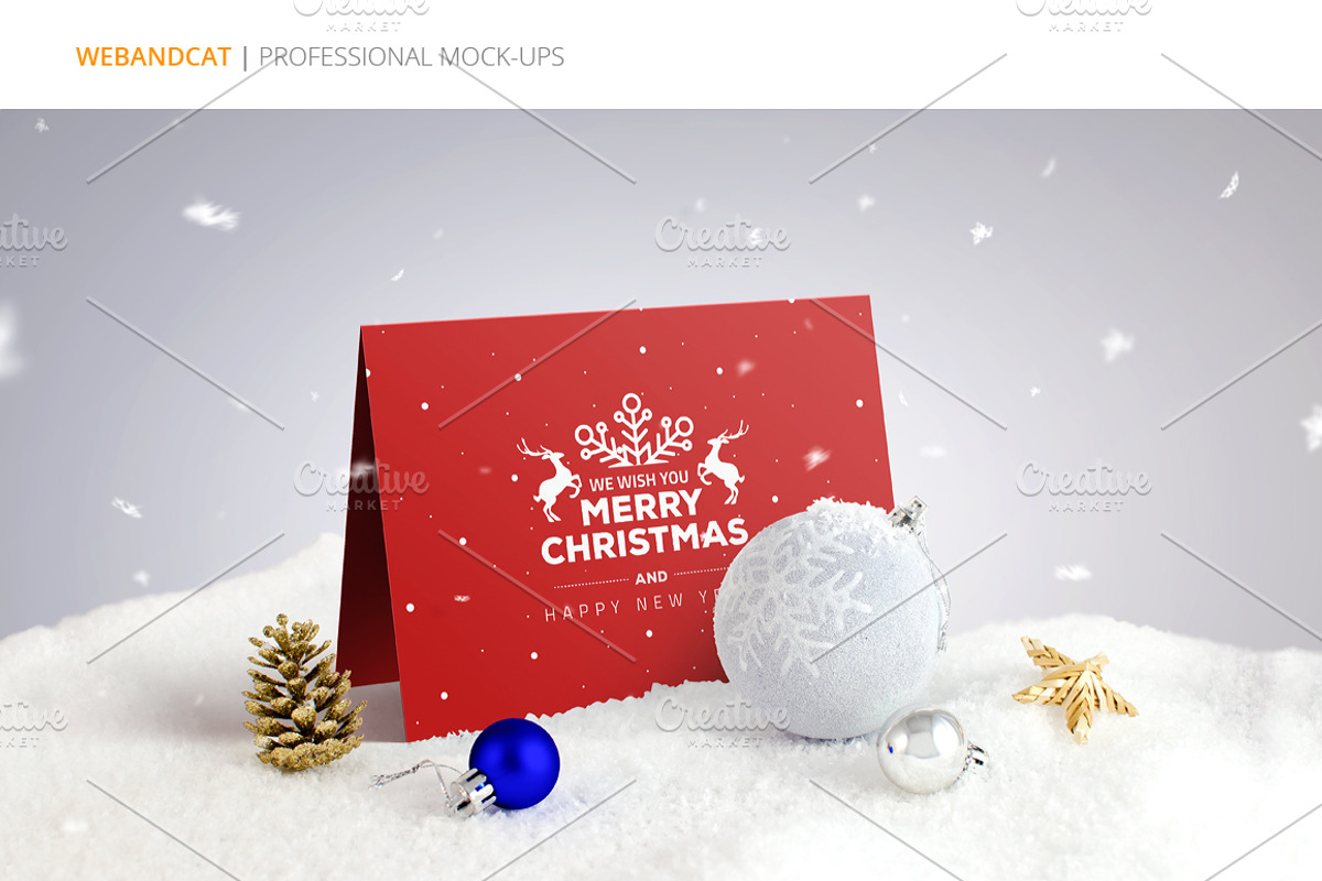 Invitation / Greeting Card Mock-Up, a Print Template by WebAndCat (Photo 8 of 10)