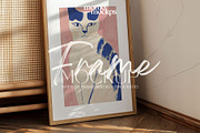 Retro Frame Mockup Leaning Poster, a Household Mockup by momomockps (Thumbnail 8 of 9)