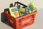 Grocery Basket Cereal Mockup, a Packaging Mockup by graphicsauce (Thumbnail 1 of 3)