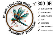 Whimsical Spring Dragonfly Clipart, an Illustration by Craft Nest (Thumbnail 3 of 10)