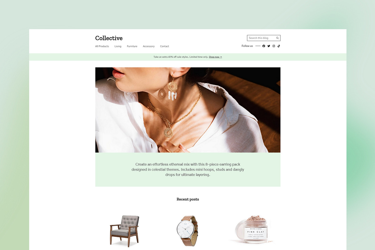 Collective: an eCommerce-like theme, a Templates & Theme by Heybi (Photo 1 of 6)