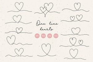 One Line Heart Clipart