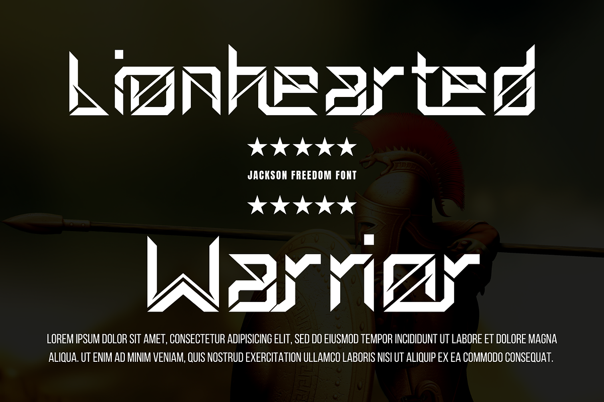 Jackson Freedom - Futuristic Font, a Sans Serif Font by 177Studio (Photo 3 of 8)