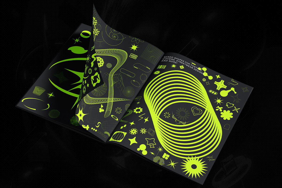 MIXED SHAPES - VECTOR, BRUSHES, PNG, a Graphic by saintricchi (Photo 2 of 4)