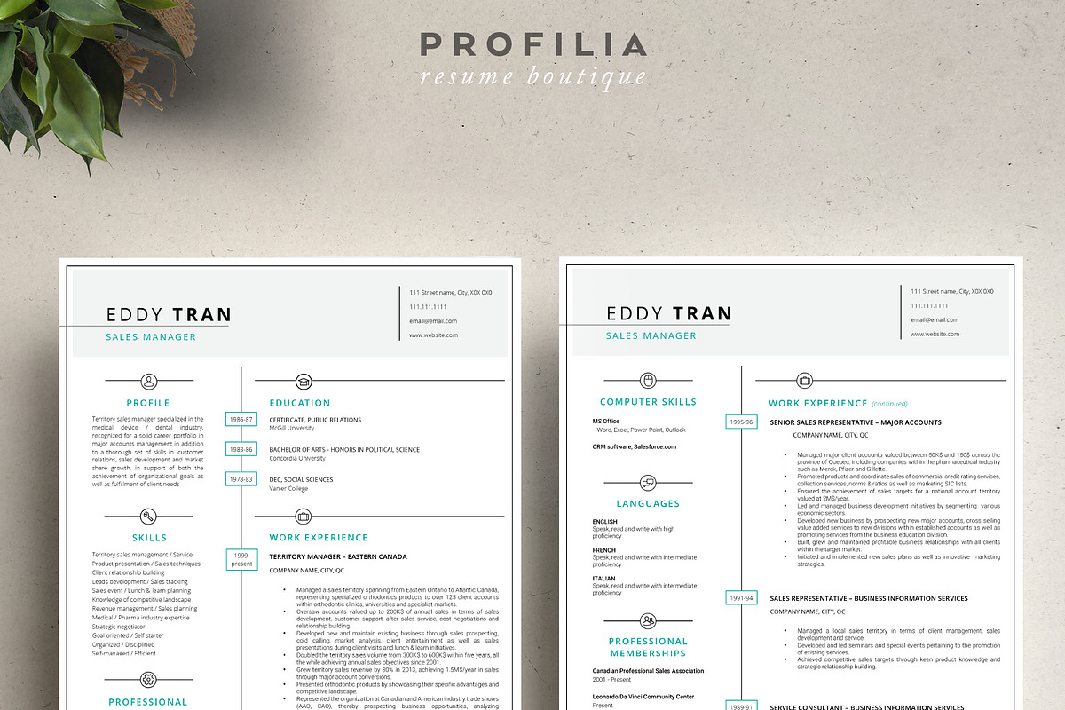 Word Resume & Cover Letter Template, a Resume Template by Profilia Resume Boutique (Photo 4 of 4)