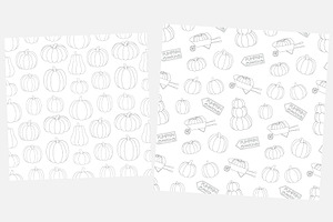 Pumpkins Harvest Graphic Patterns