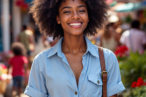 Smiling young black woman