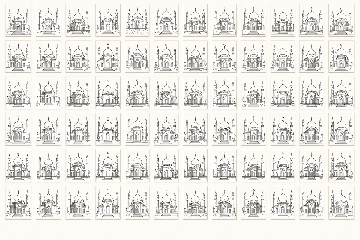 100+ Mosque Coloring Page for KDP, a Pattern Graphic by S Graphic Studio (Photo 2 of 3)