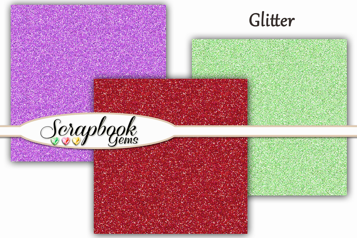100 Colors Glitter Papers, a Pattern Graphic by Scrapbook Gems (Photo 2 of 2)