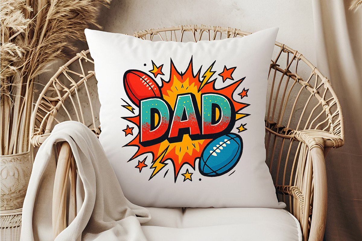 DAD Comic Style Sublimation PNG, an Illustration by DreamCafeArt (Photo 5 of 7)