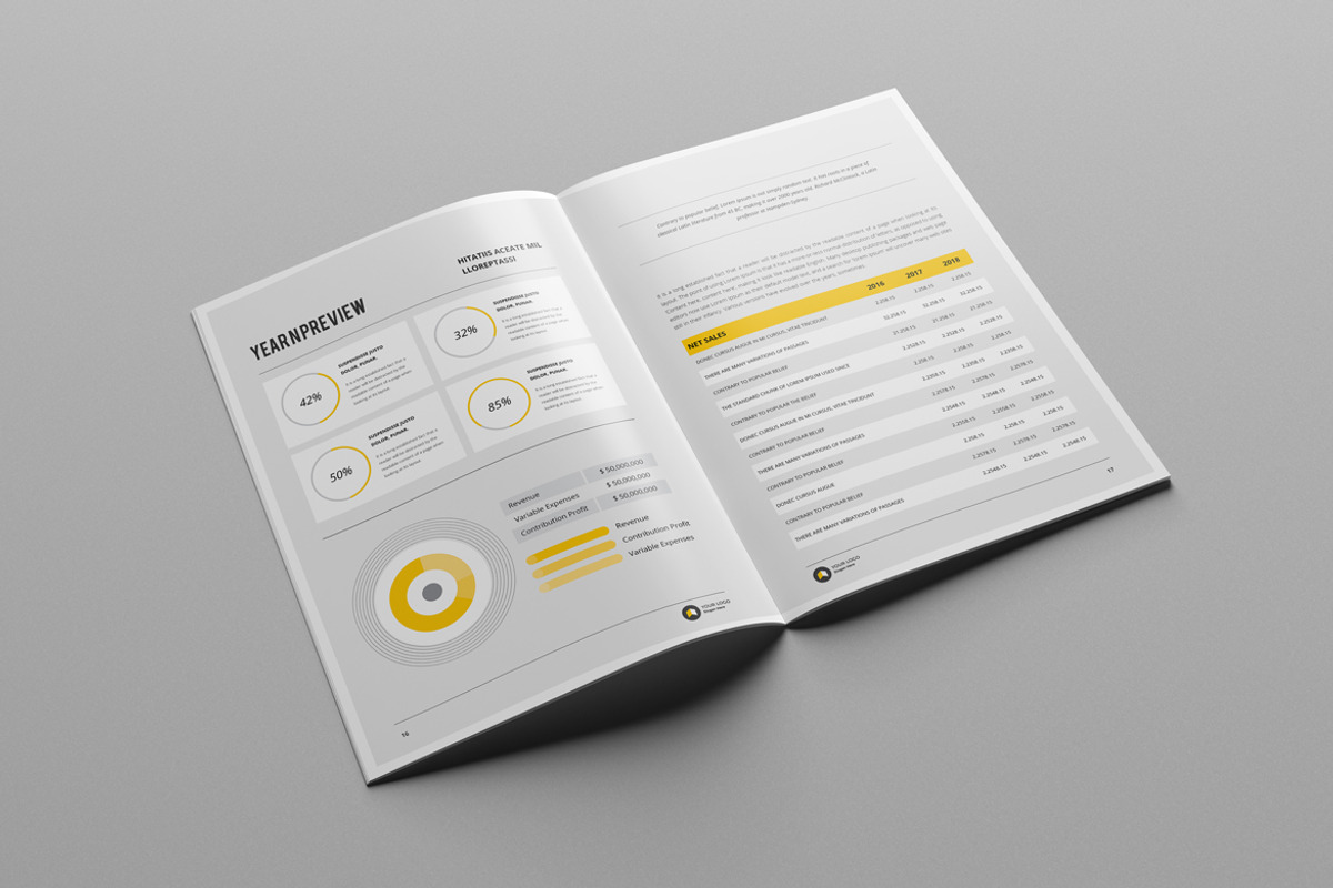 Annual Report Template, a Brochure Template by Pro-Gh (Photo 7 of 12)