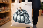 Watercolor Autumn Pumpkin Clipart, an Illustration by Rose Art (Thumbnail 6 of 7)