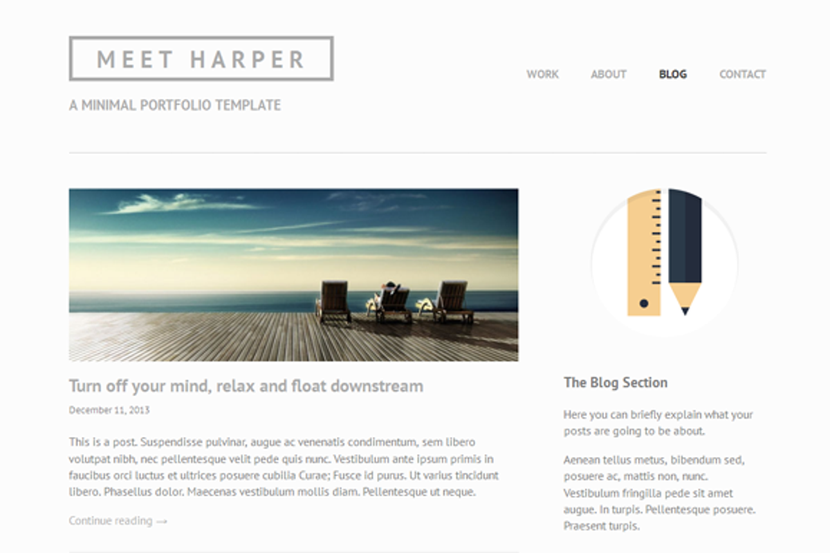 Harper - Minimal Portfolio Template, a Websites & App Template by Carvd Themes (Photo 3 of 4)