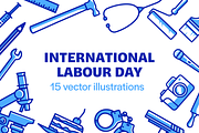 Set of tool icons for Labour Day, an Outline Icon by Mark Skitsky (Thumbnail 1 of 2)