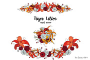 Tiger Lilies & Roses - clip-art, an Illustration by Zooza Art (Thumbnail 7 of 15)