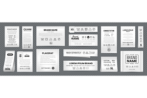 Realistic laundry labels, tags, an Object Illustration by Vector Tradition