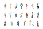 Male and female vector characters, a Person Illustration by Vector_Art (Thumbnail 7 of 9)