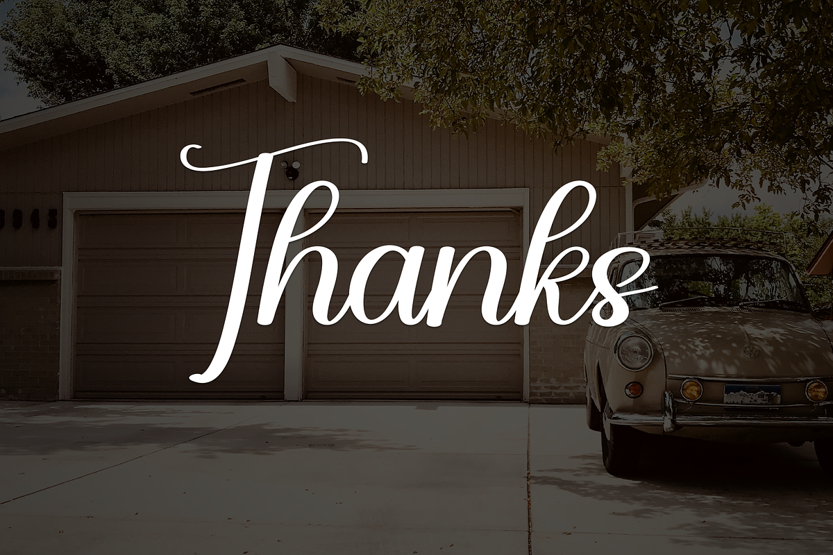 Garage | Script Font, a Handwritten Font by Scratchones (Photo 9 of 9)