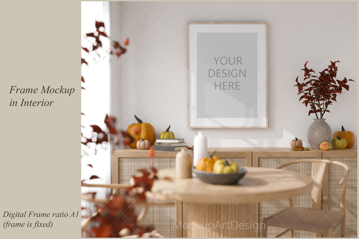 Frame Mockup, Fall Interior Mockup, a Household Mockup by MockupArtDesign (Photo 2 of 4)