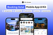 HotelQu- Booking Hotel Mobile UI Kit, an UI Kit Template by Moni Studio (Thumbnail 1 of 5)