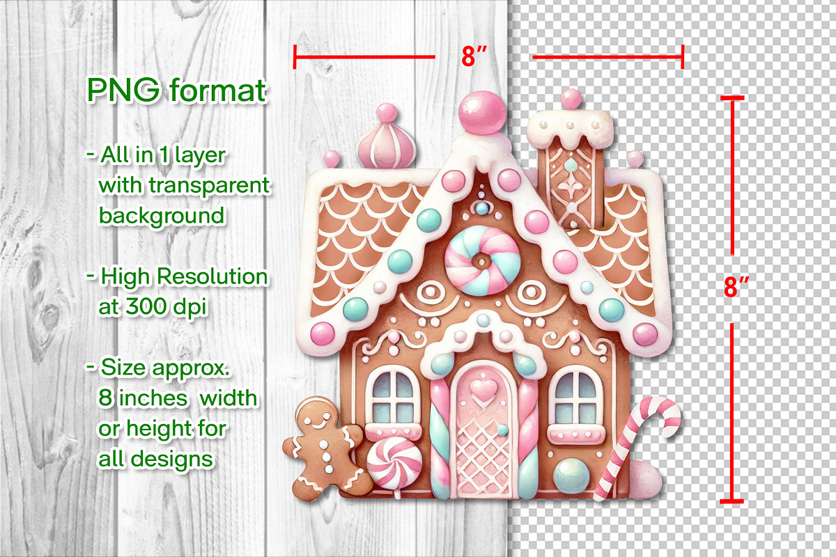 Pastel Christmas Clipart Collection, a Seasonal Illustration by V Design Creator (Photo 2 of 7)